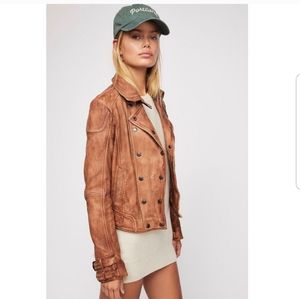 NWOT Free People Avis Leather Jacket